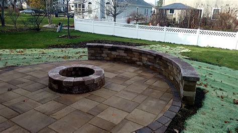 Belgard Patio With Fire Pit In Carol Stream Il Youtube