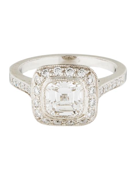 Tiffany And Co Platinum Legacy Cushion Diamond Engagement Ring Rings