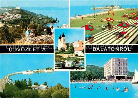 Der plattensee oder balaton in ungarn ist der größte see in mitteleuropa. AK / Ansichtskarte Balaton Plattensee Panorama Strand ...