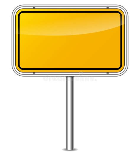 Yellow Board With City Vector Stock Vector Illustration Of Effect