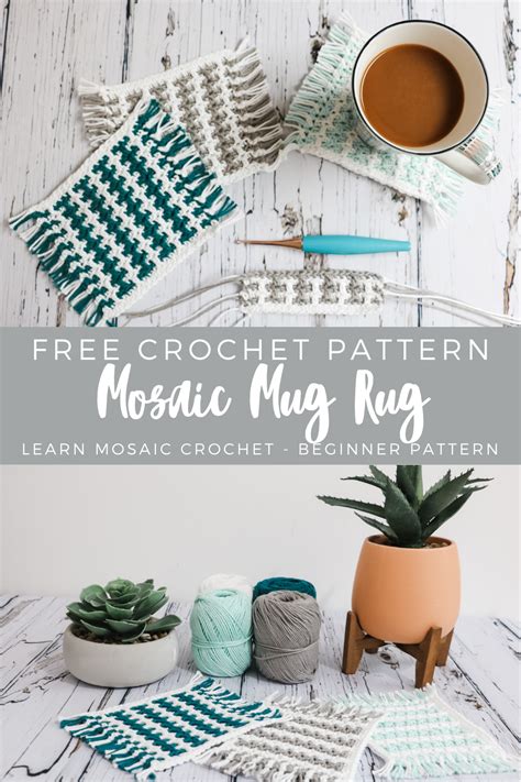 Mosaic Mug Rug Free Crochet Pattern Mj S Off The Hook Designs