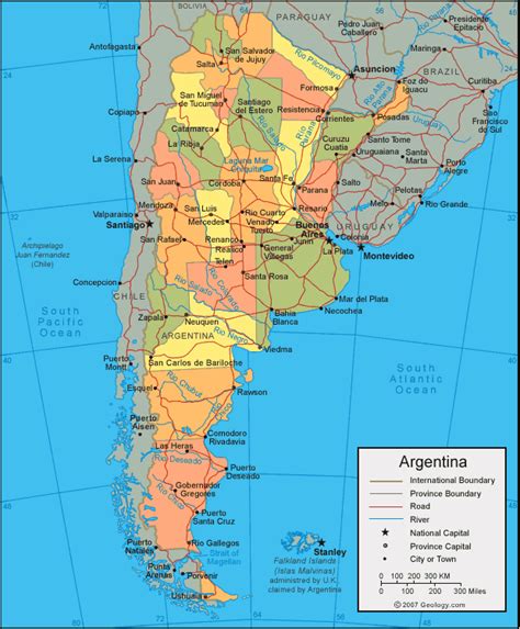 Argentina Cities Map