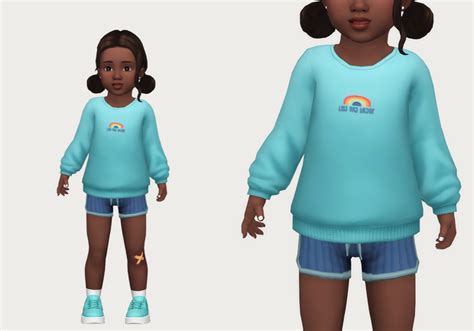 Pina Sweater Set Casteru On Patreon In 2022 Sims 4 Toddler Clothes