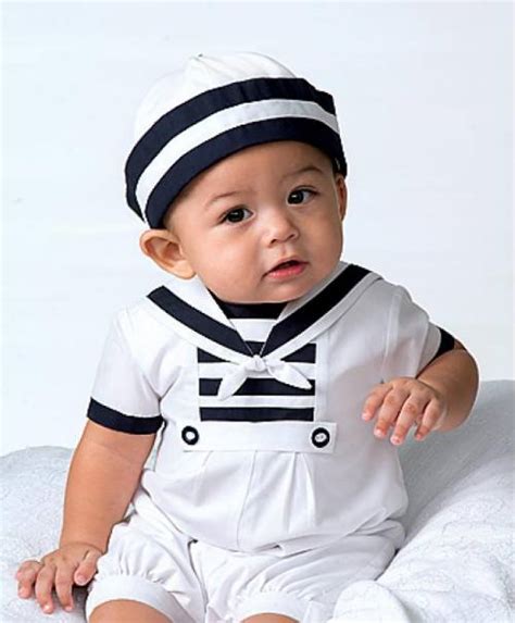 Baby Boys Sailor Suit And Matching Hat From Sarah Louise