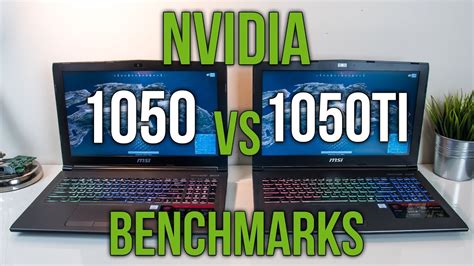 Nvidia 1050 Vs 1050 Ti Laptop Graphics Comparison Benchmarks Youtube