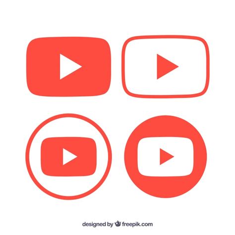 Youtube (hd, hq, 1080p, 4k). Premium Vector | Youtube logo collection with flat design