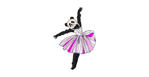 Panda Bear Ballerina Tutu Panda Sticker Teepublic