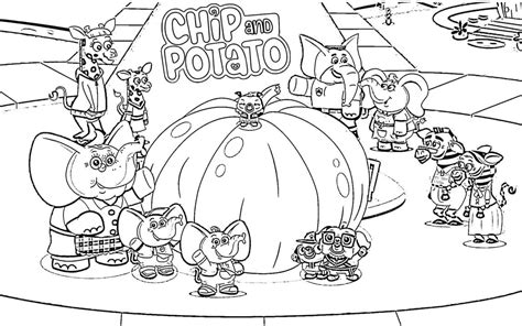 Chip And Potato Characters Coloring Page Download Print Or Color