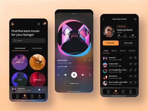 Music App Ui Designs Themes Templates And Downloadable Graphic