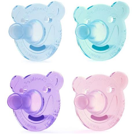 Philips 4 Pack Soothie Pacifiers Bear Multi Colored Avent Soothie