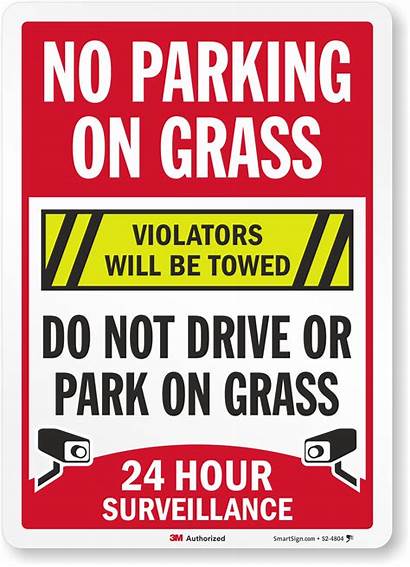 Parking Grass Signs Sign Myparkingsign Towed