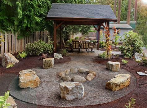 Maybe you would like to learn more about one of these? Rock Fire Pit | Artificial turf backyard, Backyard beer ...