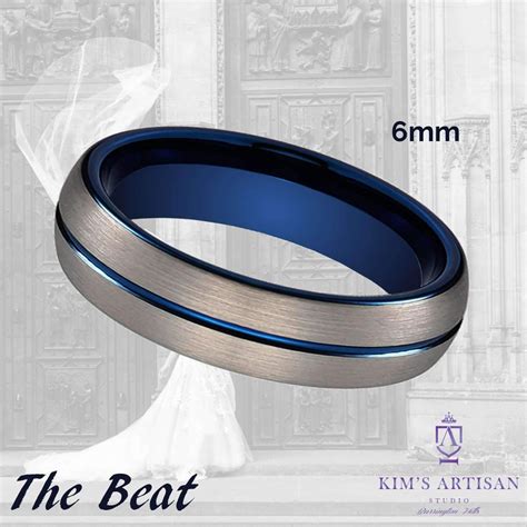 The Beat 6mm Domed Tungsten Thin Blue Line Ring 14234359 1024x1024 ?v=1545286301