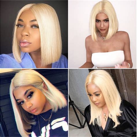 Blonde Brazilian Straight X Lace Front Bob Wigs Recool Hair