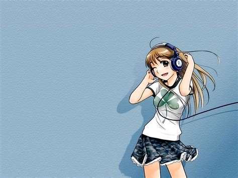 Download Headphones Girl Wallpaper 1600x1200 Wallpoper