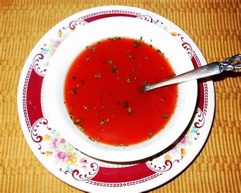 Spicy Clear Tomato Soup Wa Vegg Base Recipe Just A Pinch
