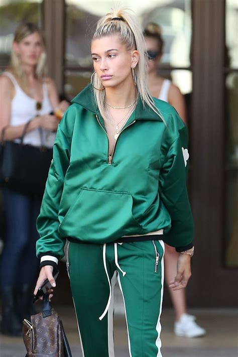 hailey baldwin in green outfit out in los angeles 09 gotceleb