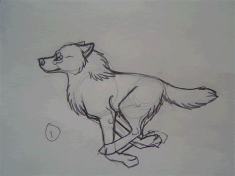 Running Wolf Drawing Animated Drawings Animal Drawings Furry Art