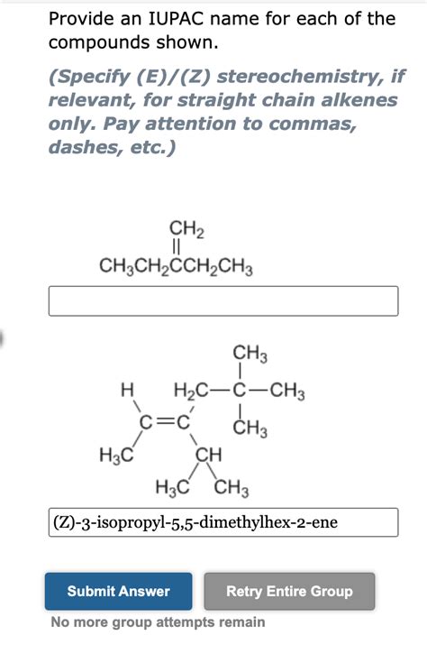 Solved Provide An Iupac Name For Each Of The Compounds Chegg Com