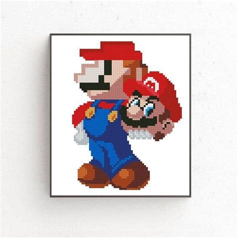 61w x 91h design area: Super Mario Cross Stitch Pattern Modern, Video Game ...