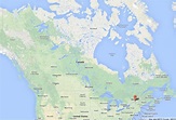Montreal on Map of Canada