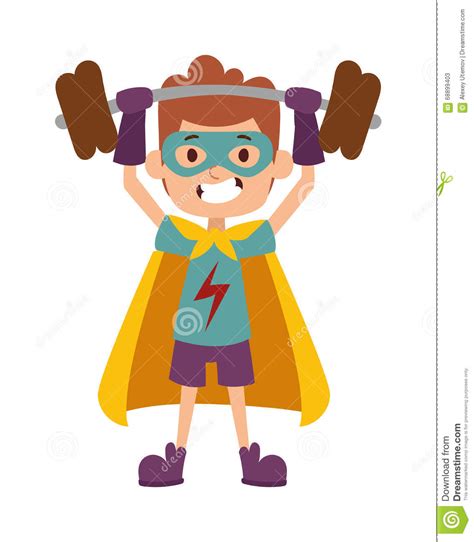 Illustration Of Super Hero Boy Cartoon Character Vector