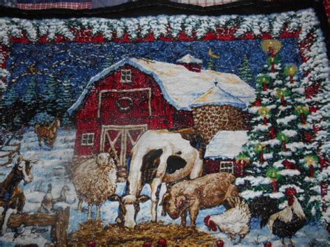 Beautiful Winter Christmas Barn With Farm Animals Perfect For Etsy