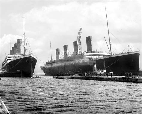 Rms Titanic And Olympic Ocean Liners In March 1912 5x7 Etsy