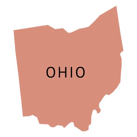 Ohio State Plain Map Transparent Png And Svg Vector File