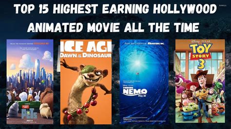 Top 15 Highest Earning Hollywood Animated Movie All The Time Youtube