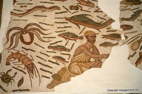 Museo Del Bardo Mosaico Pescador Túnez