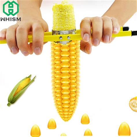 whism stainless steel corn cob remover creative corn stripper plane thresher cutter for kitchen