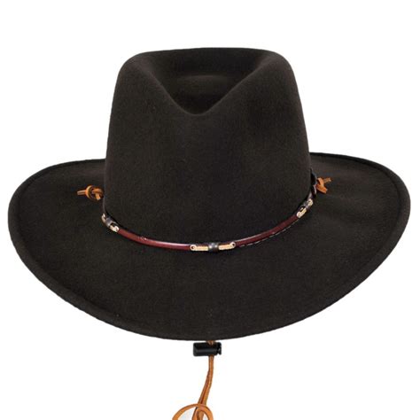 Stetson Wildwood Crushable Wool Felt Outback Hat All