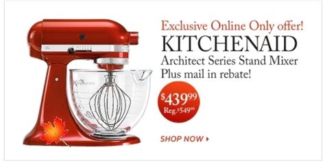 Canadian Daily Deals The Bay Kitchenaid Architect Series Stand Mixer