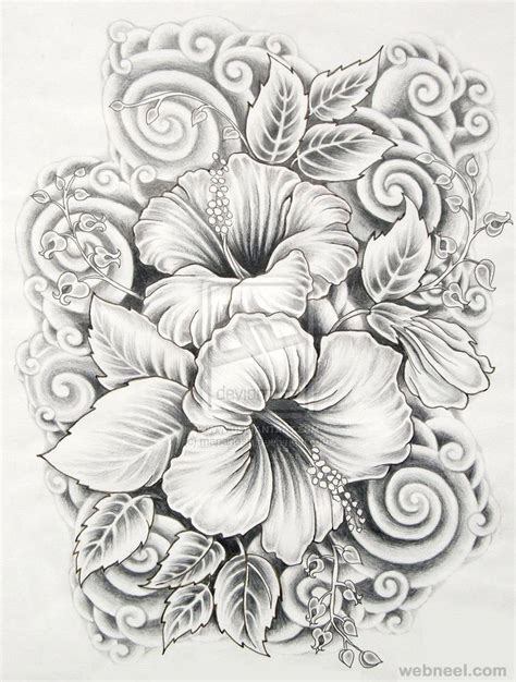 Realistic Drawing Of A Flower