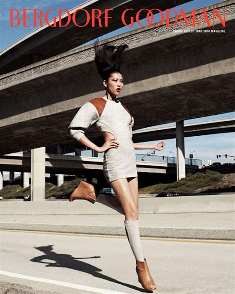 Asian Model Liu Wen Magazine Cover For Bergdorf Goodman Magazine Spring
