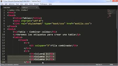 C Mo Crear Una Tabla De Dos Columnas En Html