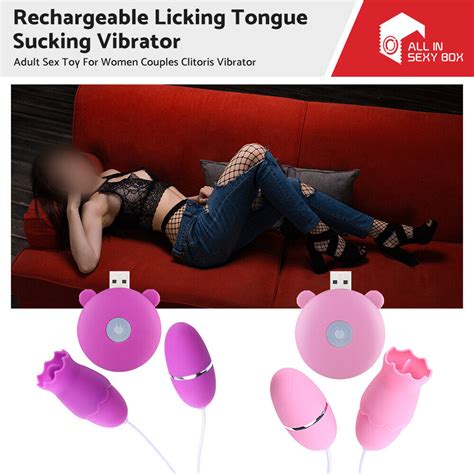 Clit Sucking Vibrator Rechargeable Licking Tongue G Spot Oral Sex Toys