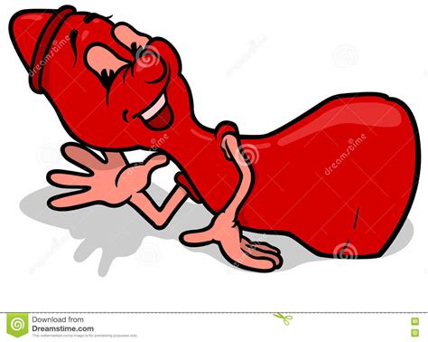 Red Cartoon Figure Laying Stock Vector Illustration Of