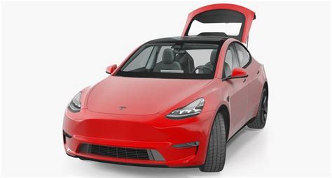 Tesla Y Red Rigged Model Turbosquid 1416254