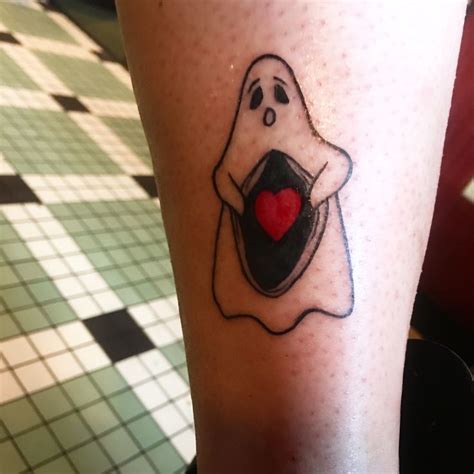 Ghost Tattoo Ghost Tattoo Spooky Tattoos Halloween Tattoos