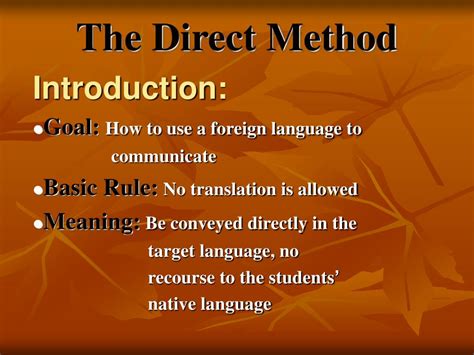 Ppt The Direct Method Powerpoint Presentation Free Download Id1443269