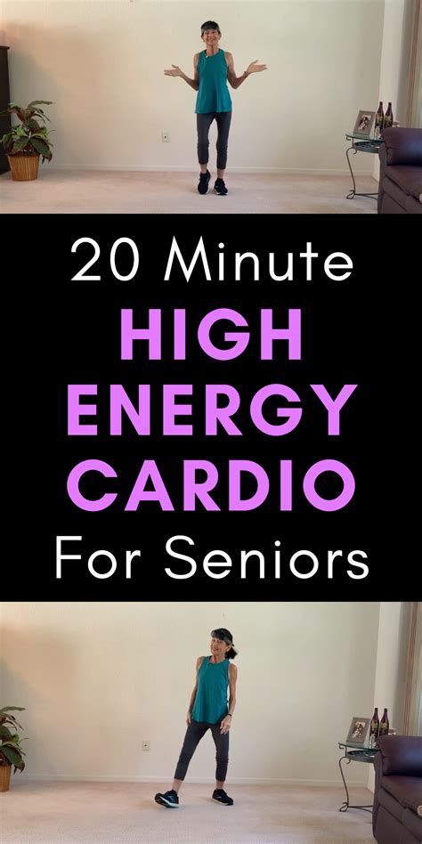20 Minute Cardio For Seniors Aerobics Workout Cardio Workout Workouts