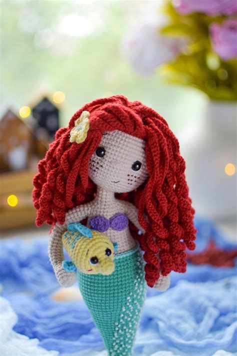 Crochet Pattern Pdf Amigurumi Mermaid Crochet Cute Doll Etsy