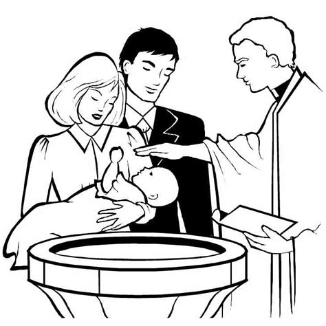 Drawing Of Baby Christening Clipart Best