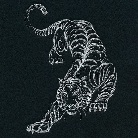 Calligraphic Prowling Tiger