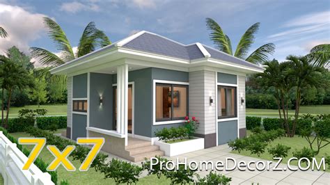 The Small Home 7x7 Meter 24x24 Feet 2 Beds Pro Home Decor Z