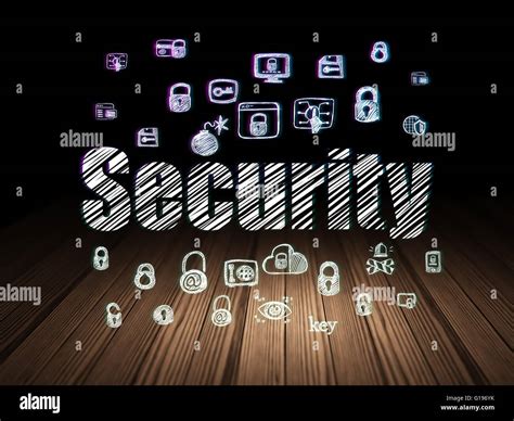 Privacy Concept Security In Grunge Dark Room Stock Photo Alamy