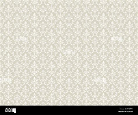 Brown Gold Damask Wallpaper With White Floral Patterns Stock Photo Alamy