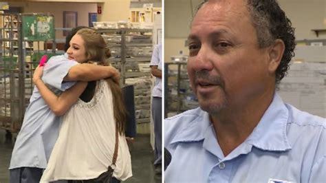 Postal Worker Reunites With California Teen He Saved From Sex Trafficking Abc7 New York